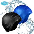 thumbnail image 1 of Adults Elastic Waterproof Swimming Caps Large Silicone Diving Hat, 1 of 5