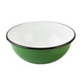thumbnail image 6 of Novomoskovsjka Posuda Enamel Serving Bowl Set of 3 pcs Shatterproof Enameled Steel Fruit and Salad Bowls for Cooking Enamel Mixing Bowl for Indoor and Outdoor Use, Green Grass, 6 of 6