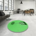 thumbnail image 4 of Ahgly Tapis Rectangulaire Lavable en Machine Intérieur Transitionnel Vert Néon, 2 Pieds x 3 Pieds, 4 of 7