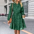 thumbnail image 3 of Bovxnpu Women Long Sleeve Dresses Plus Size Dresses, Long Sleeve Dress for Women Flowy A Line Midi Dress Buttoned Fall Dresses Spring Fall Outfits, 3 of 5