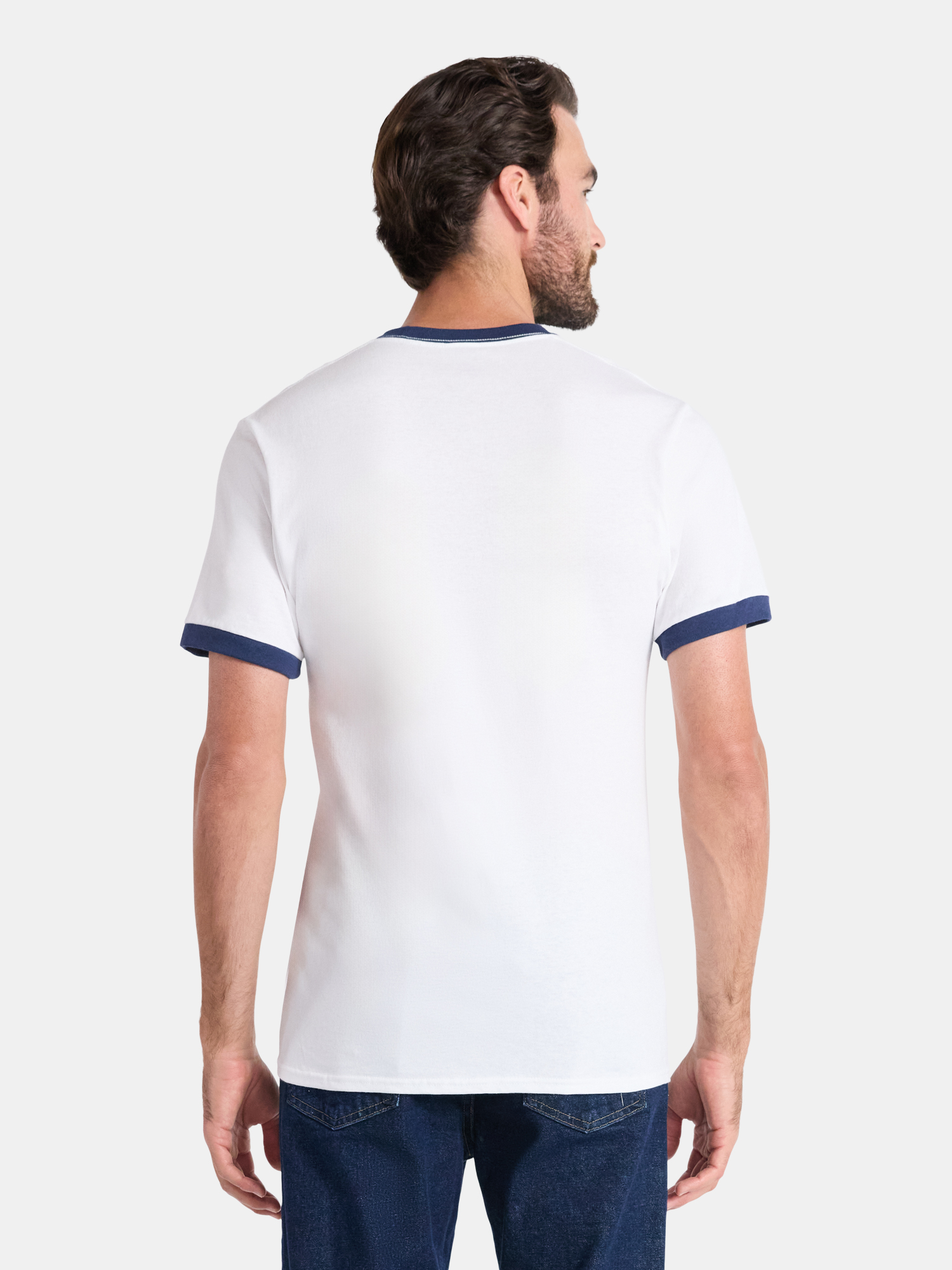 Disney Grumpy Men's Happy Face Graphic Ringer Tee