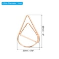 thumbnail image 2 of Uxcell 50 Pieces Metal Paper Clip Drop-Shaped with Box 1.3 Inch Rose Gold for Crafts Organize Office Home, 2 of 5