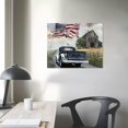 thumbnail image 4 of Acheng Farmhouse Wall Art Rustic Old Barn Canvas Painting Print Country Landscape Truck Pictures Wall Decor Framed Artwork Home Decoration for Living Room Kitchen Bathroom  20x16in, 4 of 6