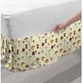 thumbnail image 2 of Woodland Bed Skirt, Forest Mushrooms Autumn Growth in the Woodland Botanical Cartoon Pattern, Elastic Bedskirt Dust Ruffle Wrap Around for Bedding Decor, 4 Sizes, Cream and Multicolor, by Ambesonne, 2 of 2