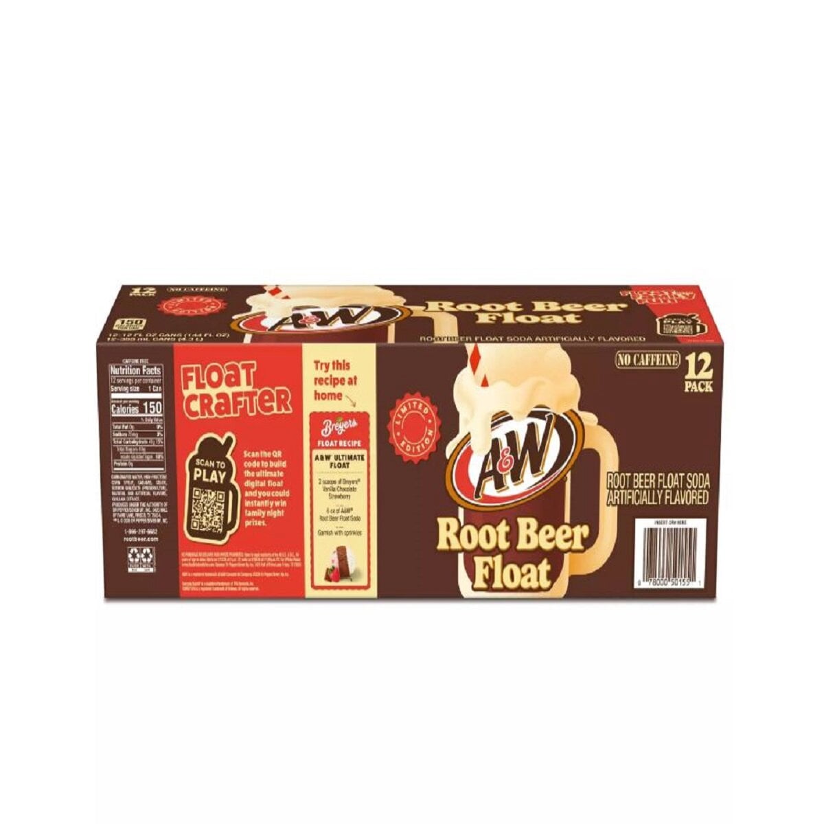 A&W Root Beer Float Soda 12 pack Cans