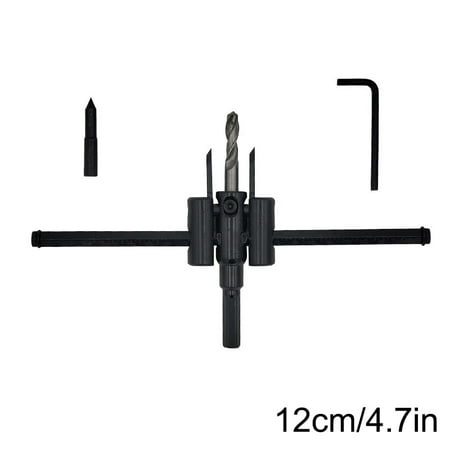 

VeliToy Adjustable Aircraft Type Hole Opener Woodworking Opener Adjust Wood Circle Hole Cutter Tool Drill Bit(12cm)