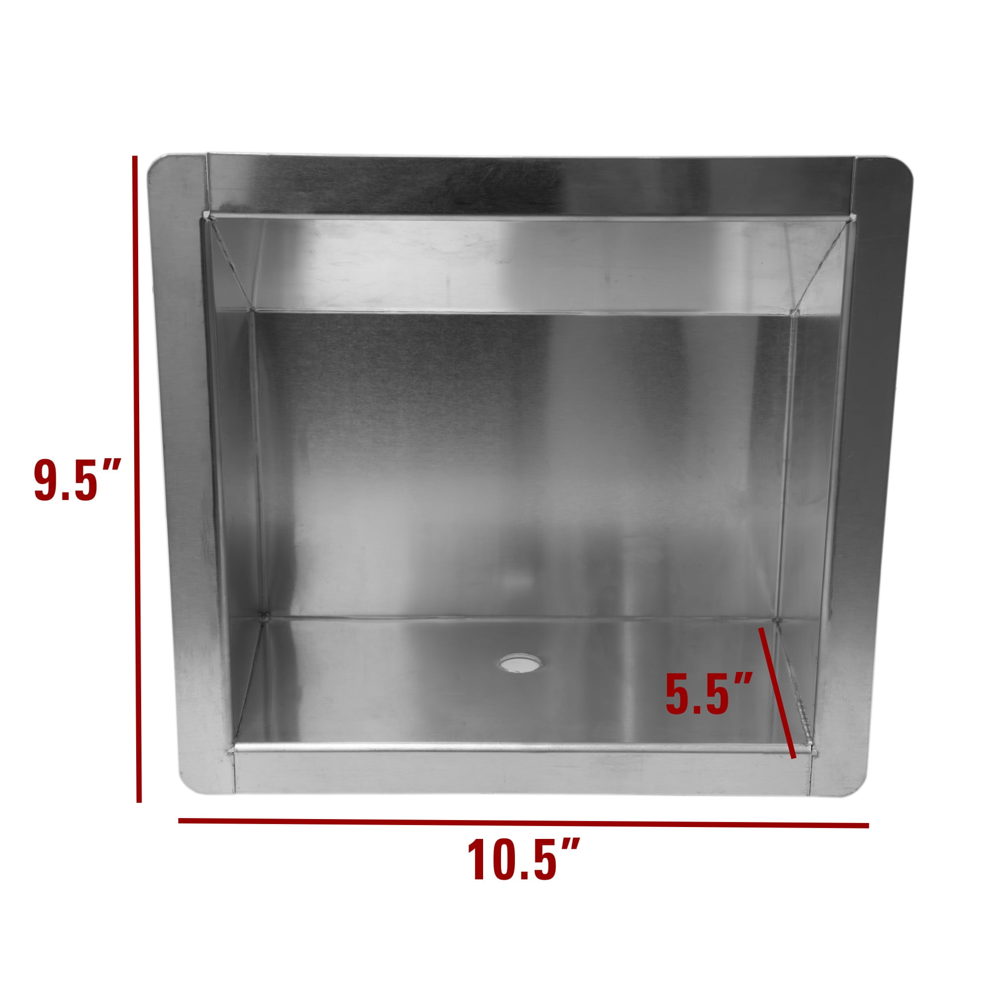 Extreme Max 5001.6667 Aluminum Flush-Mount Recessed Light Bucket - Silver
