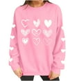 thumbnail image 5 of Fznquz Valentines Soft Sweatshirts for Women Love Print Crew Neck Shirts Fashion Pink Cute Oversized Womens Fashion XL, 5 of 8