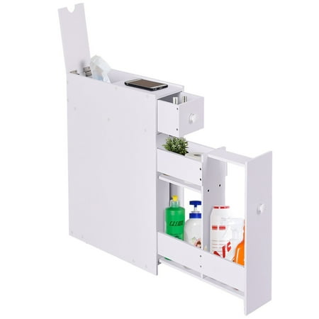 Zimtown Bath Toilet Cabinets Drawers Stand Space Saver Storage Kitchen Bathroom