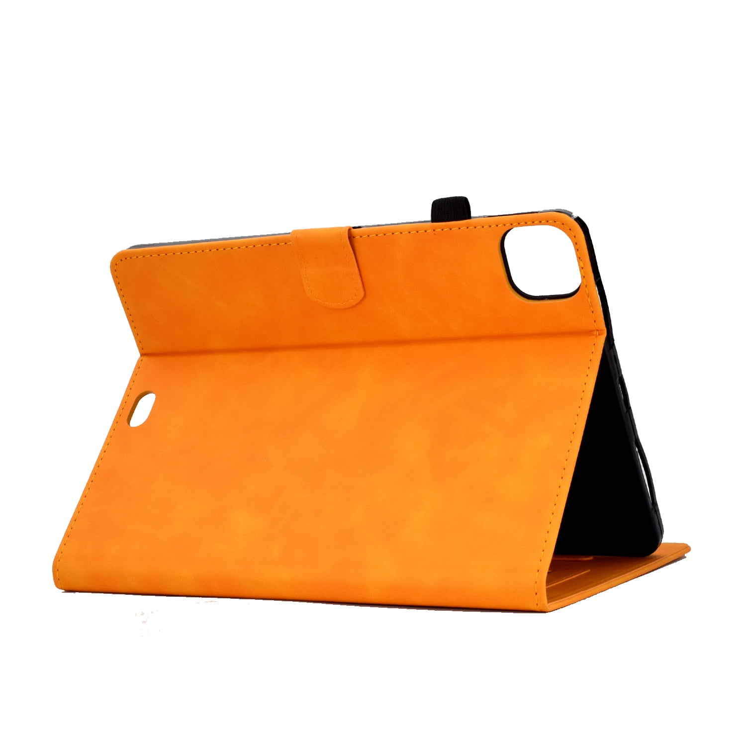 Allytechgroup iPad Pro 11 2024 M4 Case Cover, Eiffel Tower Butterfly Embossed Stylish Bumper Auto Sleep Wake Protective Kickstand Slim Fit Pencil Holder Case for Apple iPad 11 Inch Pro 2024, Khaki