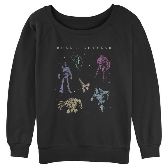 Junior's Lightyear Buzz in Space  Sweatshirt Black X Large