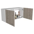 thumbnail image 6 of Napoles 39" W Double Door Wall Cabinet White - Light Grey, 6 of 9