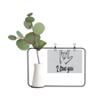 thumbnail image 1 of Black I Love You Personalized Gesture Metal Picture Frame Cerac Vase Decor, 1 of 3