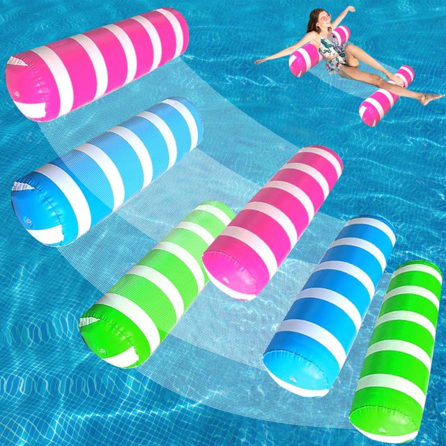 Hamaca inflable Pool Floats QIUBAOBAO para adultos, paquete de 3