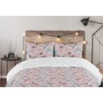 thumbnail image 5 of Ambesonne Flowers Down Alternative Quilt Comforter, Floral Spring Vibes Print, Full, Soft Blue Pale Pink Peach, 5 of 5