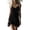 Black, variant on AJGRHE Womens Spaghetti Strap Casual Dress with Fringe Hem, Scoop Neck Relaxed Shift Fit Sleeveless Daily Party Wear Army Green XXL