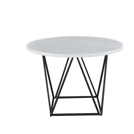 Ramona - Marble Top Round Dining Table - White