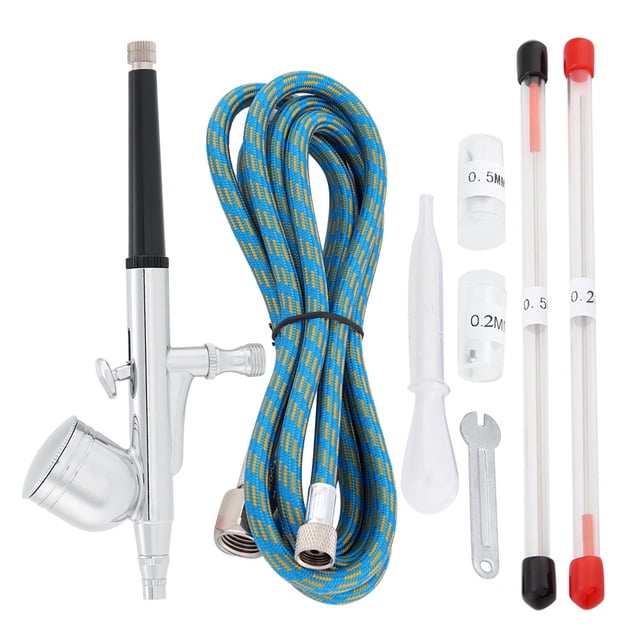 Kit de compresor de aerógrafo de doble acción, juego de pistola pulverizadora para pintar pasteles y manualidades, herramientas para arte