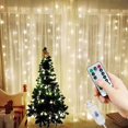 thumbnail image 4 of Guirnalda de luces LED de 8 modos, 3, 4 y 6 m, cadena de luces navideñas, luces de cortina USB, decoración para el hogar, dormitorio, fiesta, patio, boda, 4 of 5