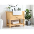 thumbnail image 2 of Elegant Decor Clement 36" Aluminum MDF Single Bathroom Vanity in Natural Wood, 2 of 8
