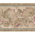 thumbnail image 1 of Tawny Magenta Abstract Floral Wallpaper Border Retro Design, Roll 15' x 9'', 1 of 3