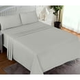 thumbnail image 4 of RUVANTI 100% Cotton Sheets – Twin XL Size Percale Bedding, Cooling & Breathable, Durable with a Crisp, Soft & Comfortable Feel, 16" Deep Pocket, 3-Piece Set, Silver, 4 of 6