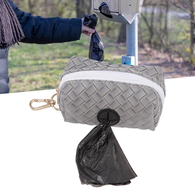 Dog Garbage Bag Dispenser, Matte Zipper Poop Bag Holder Multifunctional Portable Large Capacity Appropriate Hole Size For Outdoor For Pets Elegant Grey,Haze Blue,Sakura