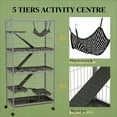 thumbnail image 5 of ZephyPaws Double Unit Small Animal Cage,4 Tier Includes Pan, Shelf, Ramp & Cover, for Rats, Ferrets, Chinchillas,Sugar Gliders,Black, 5 of 8