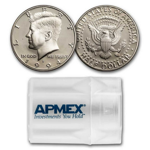 1994-S Kennedy Half Dollar 20-Coin Roll Proof