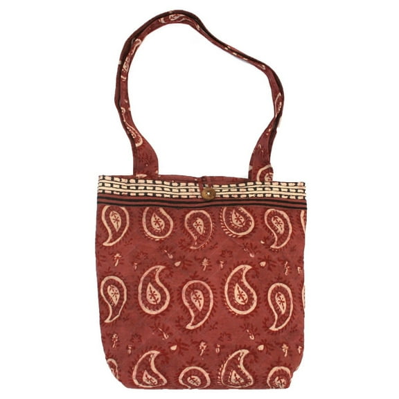 Block Printed Cotton Quilted Dabu Structured Tote Bag 14 x 14