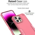 thumbnail image 3 of CoverON For Apple iPhone 15 Pro Phone Case, Military Grade Heavy Duty Rugged Cover Grip, Pink, 3 of 9