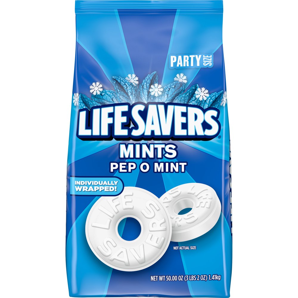 Life Savers Pep O Mint Hard Candy, Party Size, 50 oz Bag