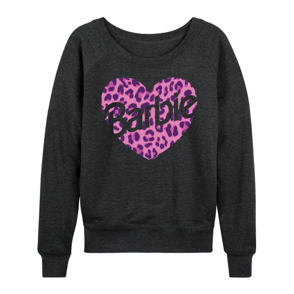 Barbie - Leopard Heart - I Love Barbie - Women's Lightweight French Terry Long Sleeve Shirt