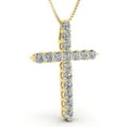 thumbnail image 2 of 1.50 Carat TW Natural Diamond Cross Pendant Necklace in 14k Yellow Gold (G-H Color, I1 Clarity), 2 of 5