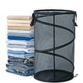 thumbnail image 4 of Hauiodp Large Clothes Hamper, Dirty Clothes Hamper, Mesh Pop Up Laundry Hamper, Collapsible Basket for Laundry Room Bathroom, Extra Large Capacity Clothing Storage Basket with Handles, 4 of 8