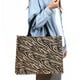 thumbnail image 1 of Bolsa Bolso de mano de yute con estampado de cebra para mujer Bolso de compras de gran capacidad para mujer (02) Ehuebsd  Nuevos Originales, 1 of 6