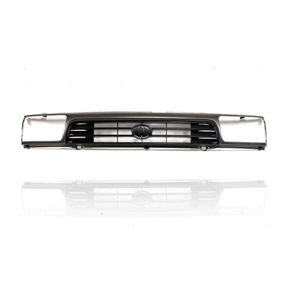 Grille - Compatible/Replacement for '92-95 Toyota 4Runner - Chrome Frame, Black Insert, With Emblem Provision - 5311135171