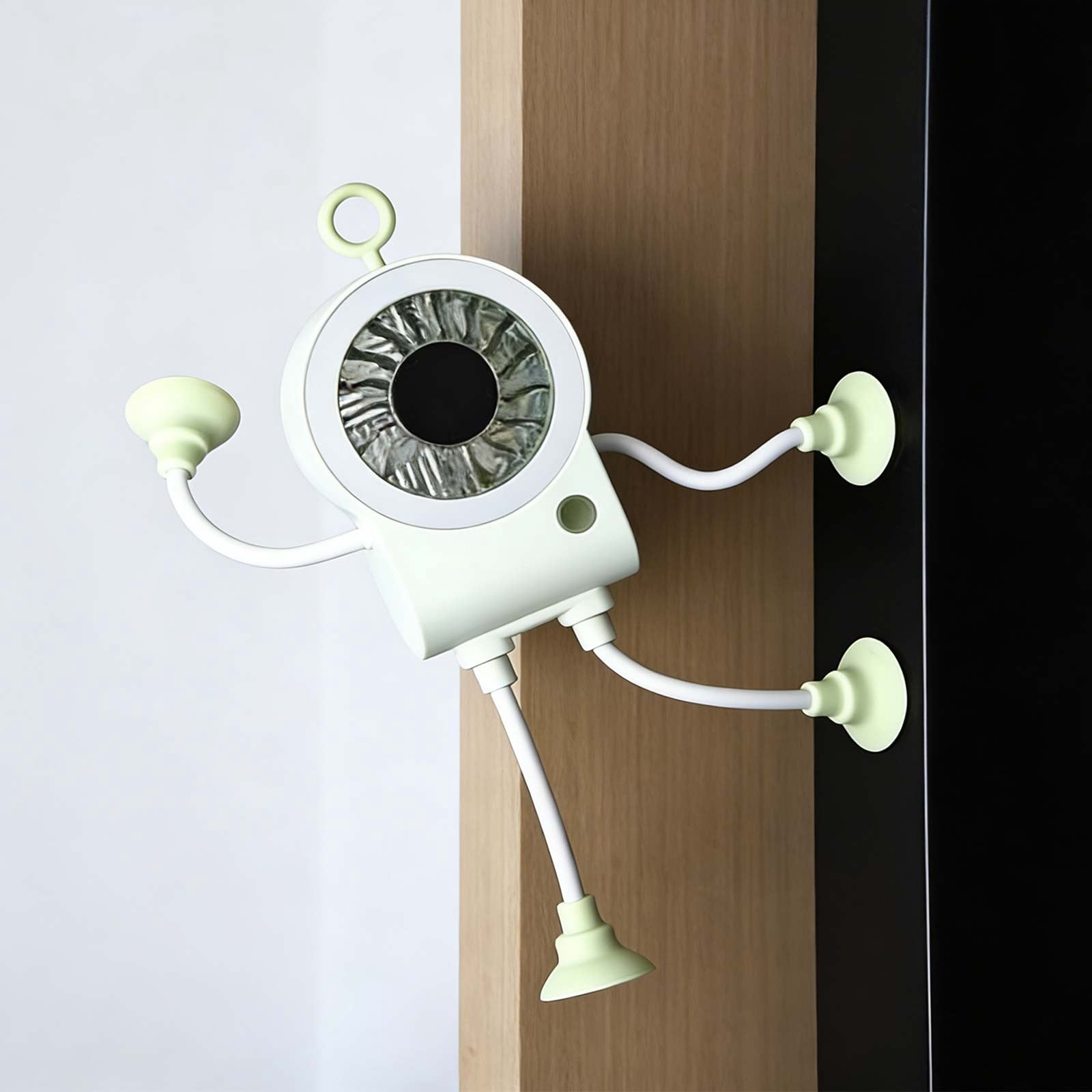 USB Rechargeable Suction Cup Fan with 5 Speeds & Digital Display, Portable Mini Fan with Adjustable Gooseneck & LED Power Display for Kitchen, Office & Home,Summer Essentials