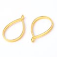 thumbnail image 1 of Alloy Open Back Bezel Pendants for DIY UV Resin Epoxy Resin Pressed Flower Jewelry Teardrop Golden 34x20.5x3mm Hole: 2.5mm Inner Diameter: 26X17mm, 1 of 1