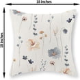 thumbnail image 6 of Spring Pillow Covers 18x18 Inch Set of 2, Watercolor Blue Flower Throw Pillows Summer Spring Decorations Floral Pillowcase Linen Outdoor Decor Farmhouse Cushion Case for Couch Home Living Room, 6 of 6