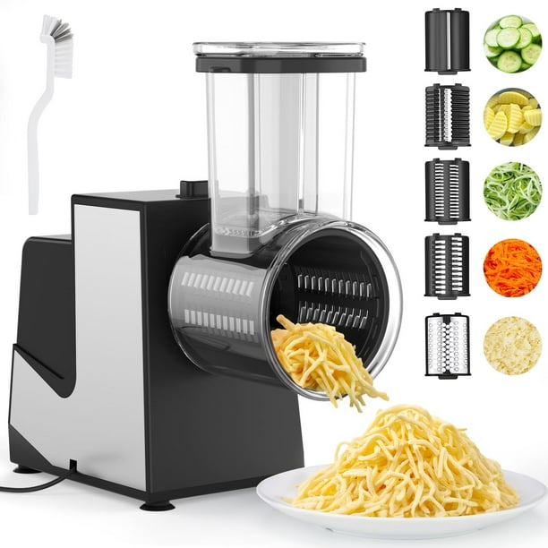Rallador de queso eléctrico FITNATE 250W, 5 cuchillas