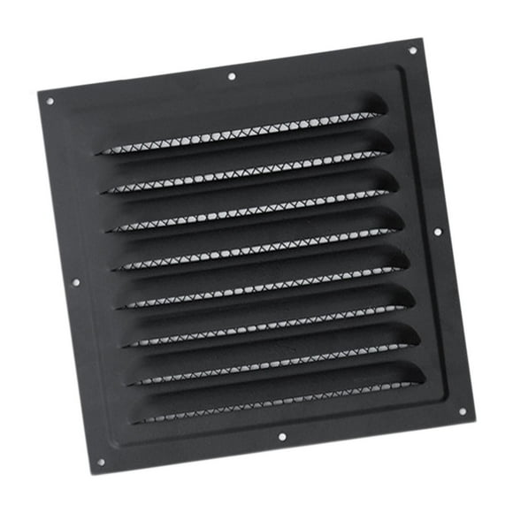 Rejilla de ventilación, rejilla de de aire intensiva con pantalla protectora, de ventilación para caravanas, paredes, vehículos recreativos y Negro