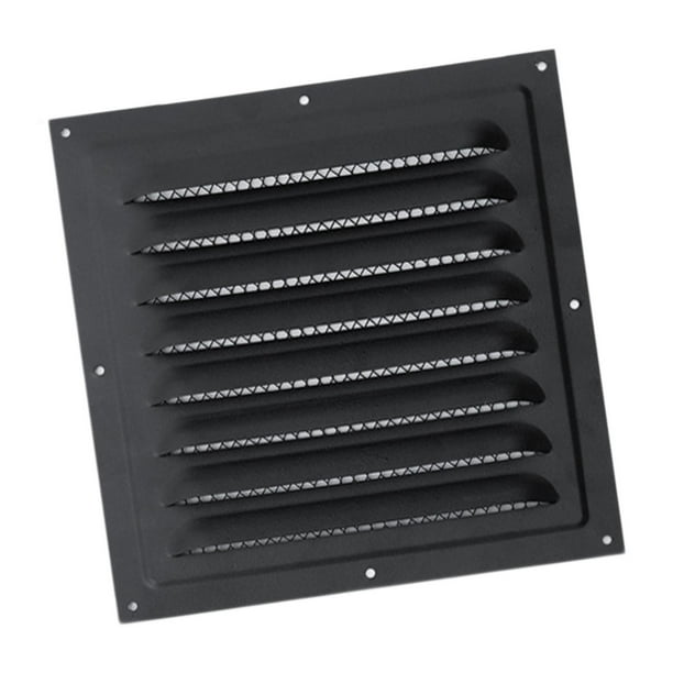 Rejilla de ventilación con cubierta de ventilación, fácil instalación, resistente a la lluvia y con protección incorporada. Negro