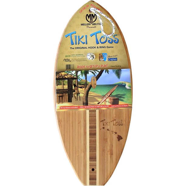 Tiki Toss Hook and Ring Toss Game 100 Bamboo Only 5 Minutes to Setup