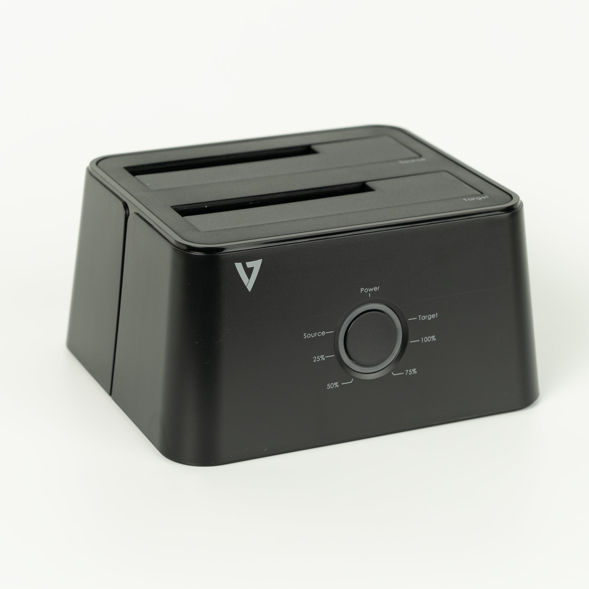 V7 USB 3.0 Dual Bay HDD Docking Station, Black