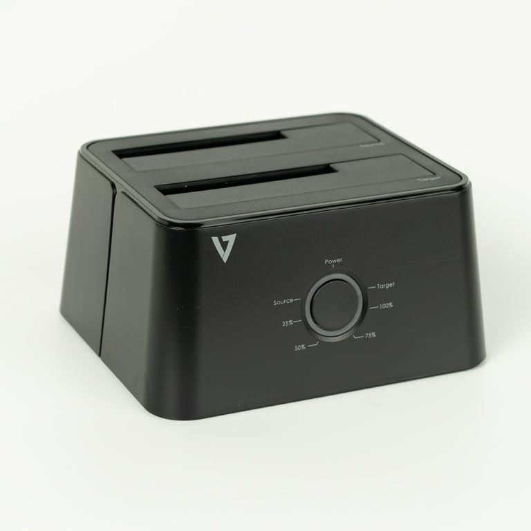 V7 USB 3.0 Dual Bay HDD Docking Station, Black - Walmart.com