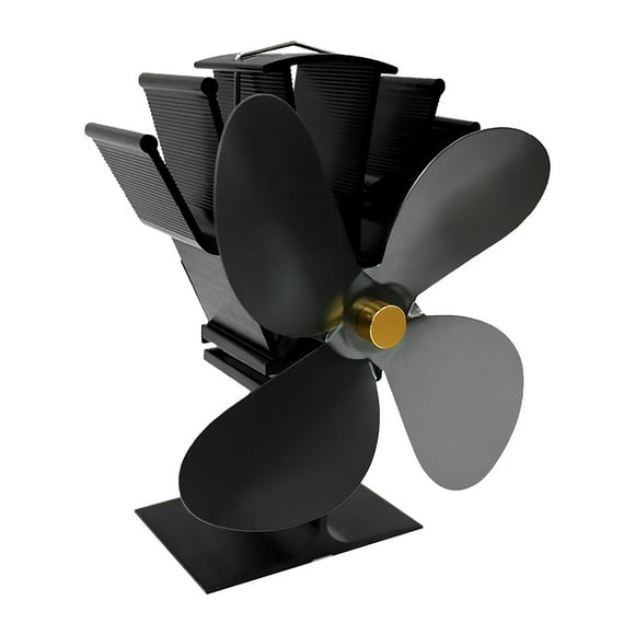 jovati Stove Fan Wood Stove Fan Fireplace Fan Heat-powered Fan With 4 Blades