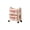 Pink, variant on Tuscom Small Mobile Storage Rack 3 Tier Rolling Utility Cart Plastic Floor to Ceiling Bookshelf for Living Room Bedroom Kitchen Snack Organizer，Beige