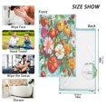 thumbnail image 6 of Yayeee 2 Pack Hand Towels for Bathroom 100% Cotton 16" x 28" Soft Absorbent Kitchen Towel, Pink Floral Tomatoes, 6 of 7