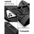 thumbnail image 5 of Colsmile Men's Hoodie Full Zip Lightweight Waffle Knit Sweatshirt Casual Long Sleeve Jacket with Pockets Spring Fall Winter, 5 of 10